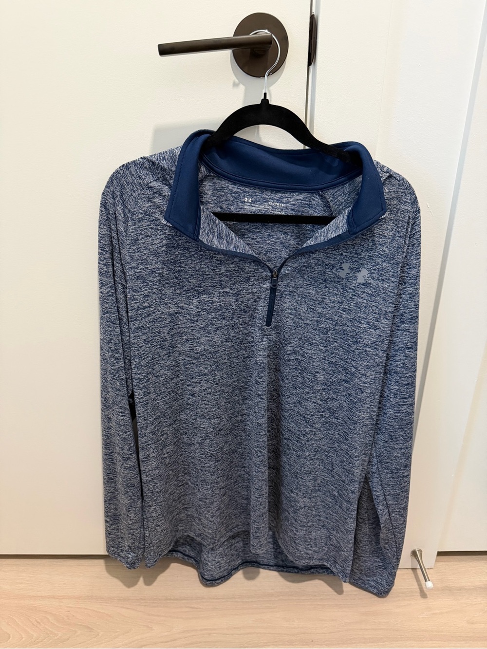 Under Armour Men's Heathered Navy Blue Quarter-Zip Pullover